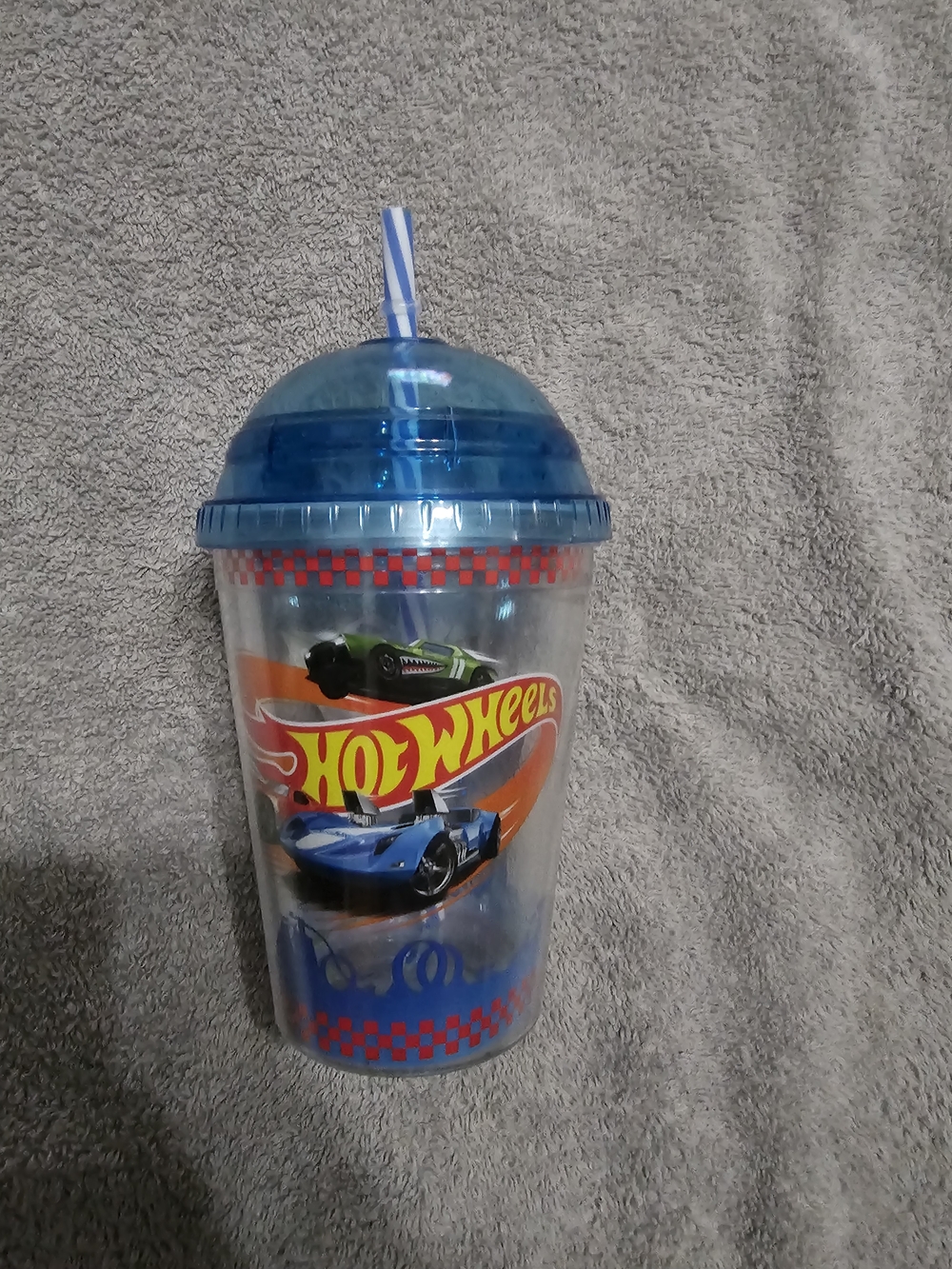 Hot Wheels Blue Dome Tumbler with Straw